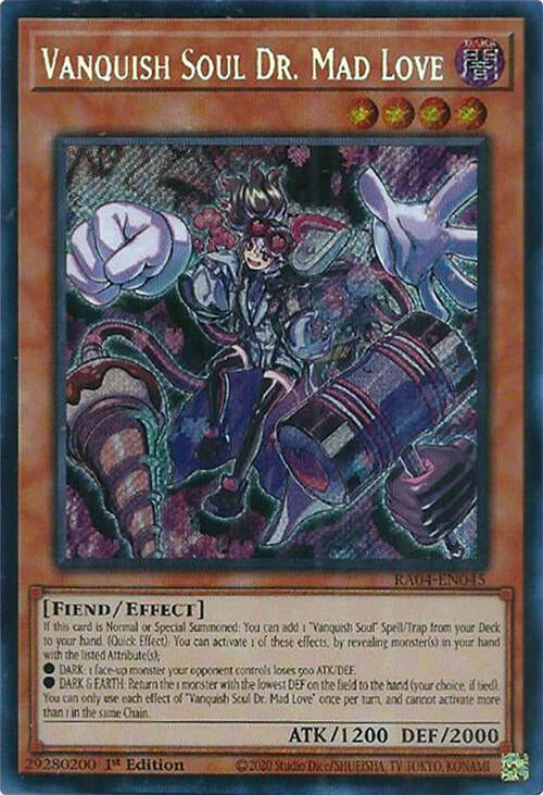 Vanquish Soul Dr. Mad Love [RA04-EN045] Secret Rare | Good Games Morley