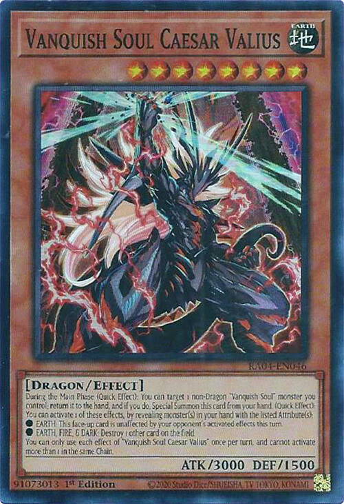 Vanquish Soul Caesar Valius [RA04-EN046] Super Rare | Good Games Morley