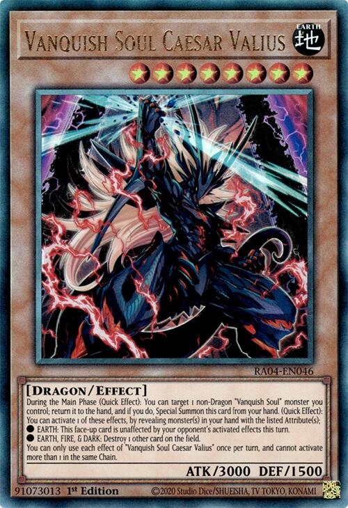 Vanquish Soul Caesar Valius [RA04-EN046] Prismatic Ultimate Rare | Good Games Morley