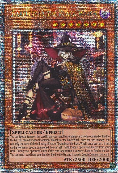 Diabellstar the Black Witch (New Art) [RA04-EN047] Quarter Century Secret Rare | Good Games Morley