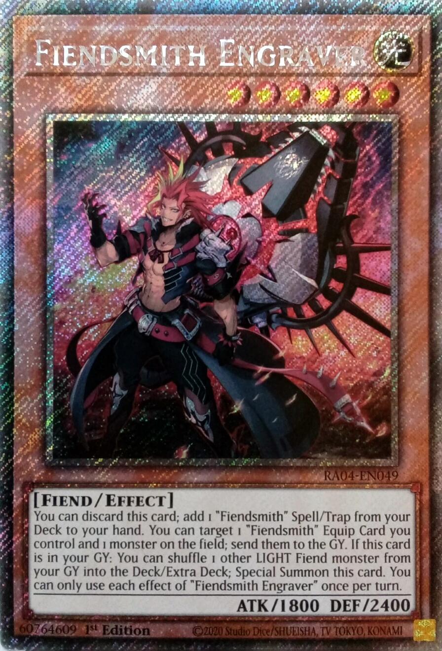 Fiendsmith Engraver [RA04-EN049] Platinum Secret Rare | Good Games Morley