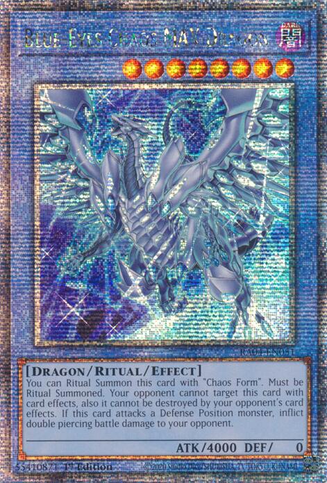 Blue-Eyes Chaos MAX Dragon (New Art) [RA04-EN051] Quarter Century Secret Rare | Good Games Morley