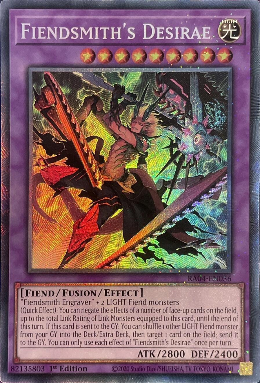 Fiendsmith's Desirae [RA04-EN056] Prismatic Collector's Rare | Good Games Morley