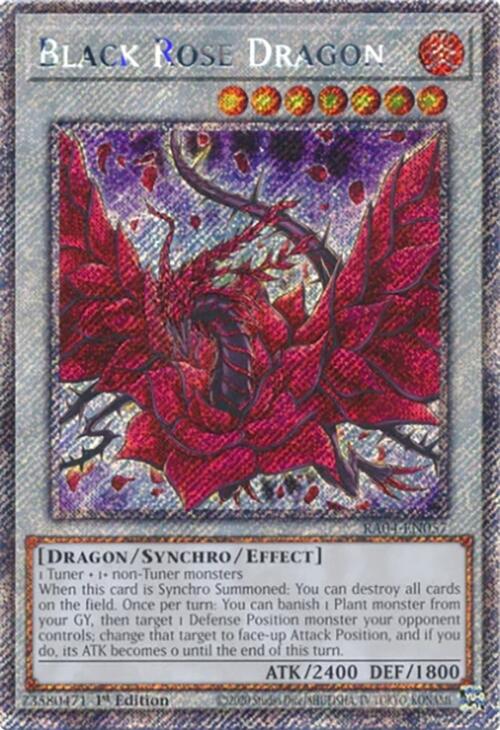 Black Rose Dragon [RA04-EN057] Platinum Secret Rare | Good Games Morley