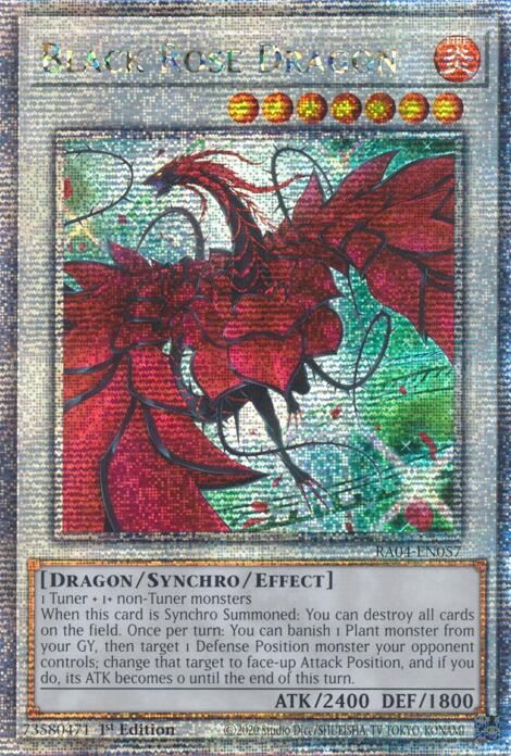 Black Rose Dragon (Alternate Art) [RA04-EN057] Quarter Century Secret Rare | Good Games Morley