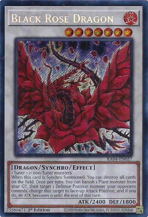 Black Rose Dragon [RA04-EN057] Secret Rare | Good Games Morley