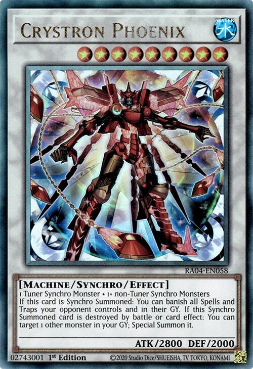 Crystron Phoenix [RA04-EN058] Prismatic Ultimate Rare | Good Games Morley
