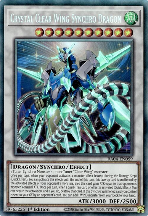 Crystal Clear Wing Synchro Dragon [RA04-EN059] Collector's Rare | Good Games Morley