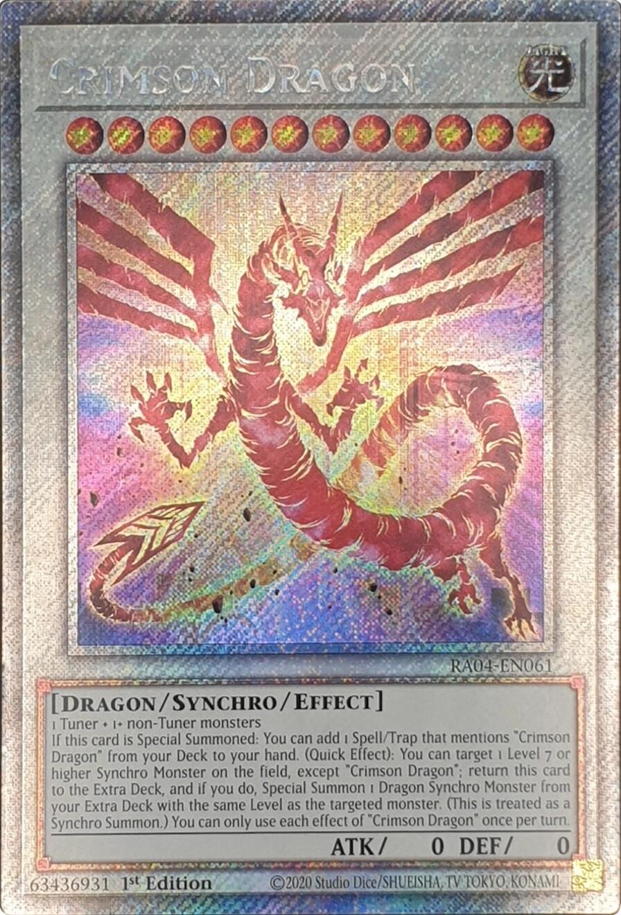 Crimson Dragon (card) [RA04-EN061] Platinum Secret Rare | Good Games Morley