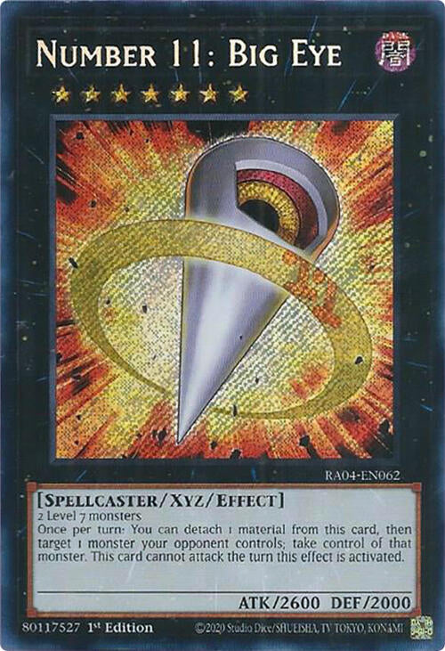 Number 11: Big Eye [RA04-EN062] Secret Rare | Good Games Morley