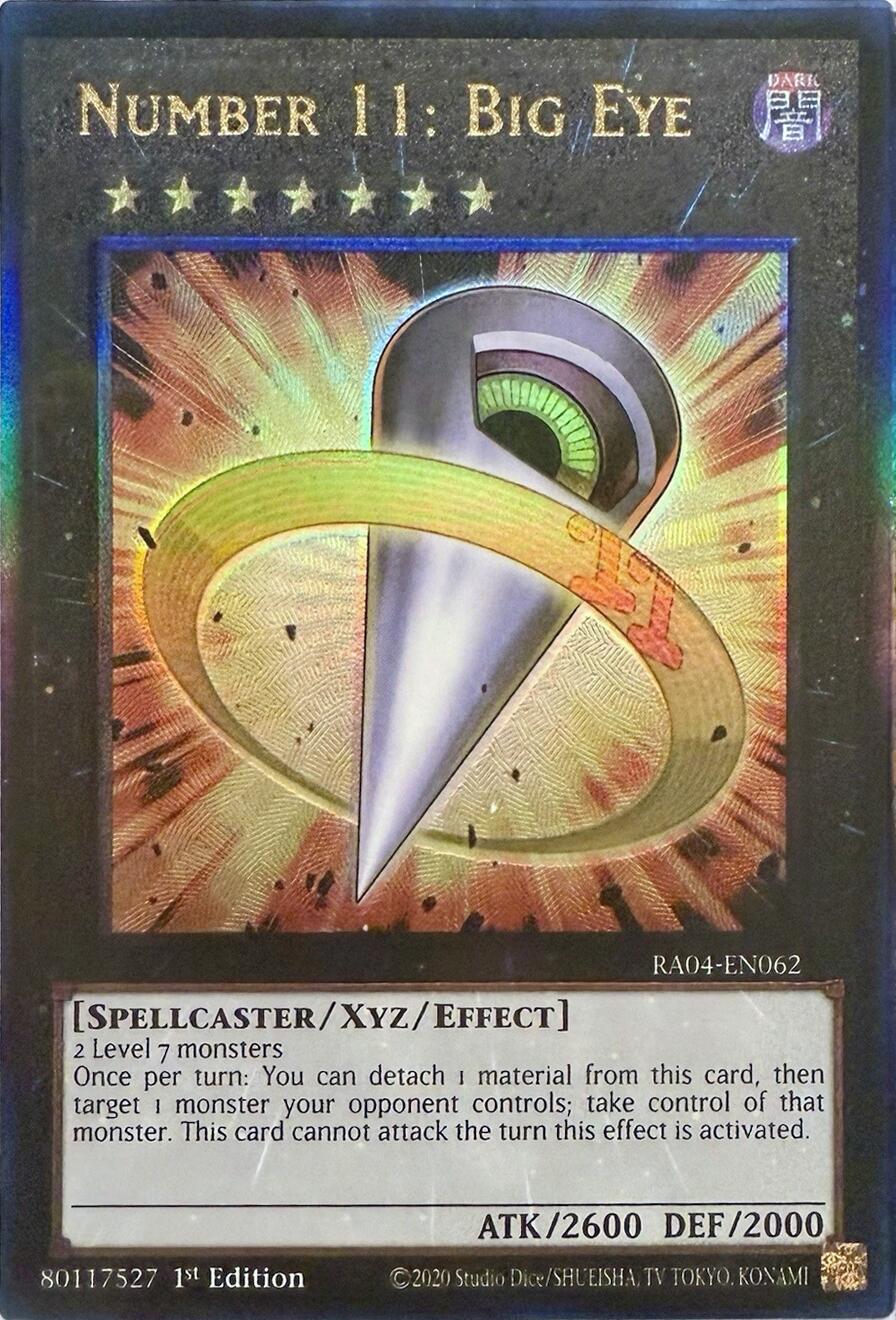 Number 11: Big Eye [RA04-EN062] Prismatic Ultimate Rare | Good Games Morley