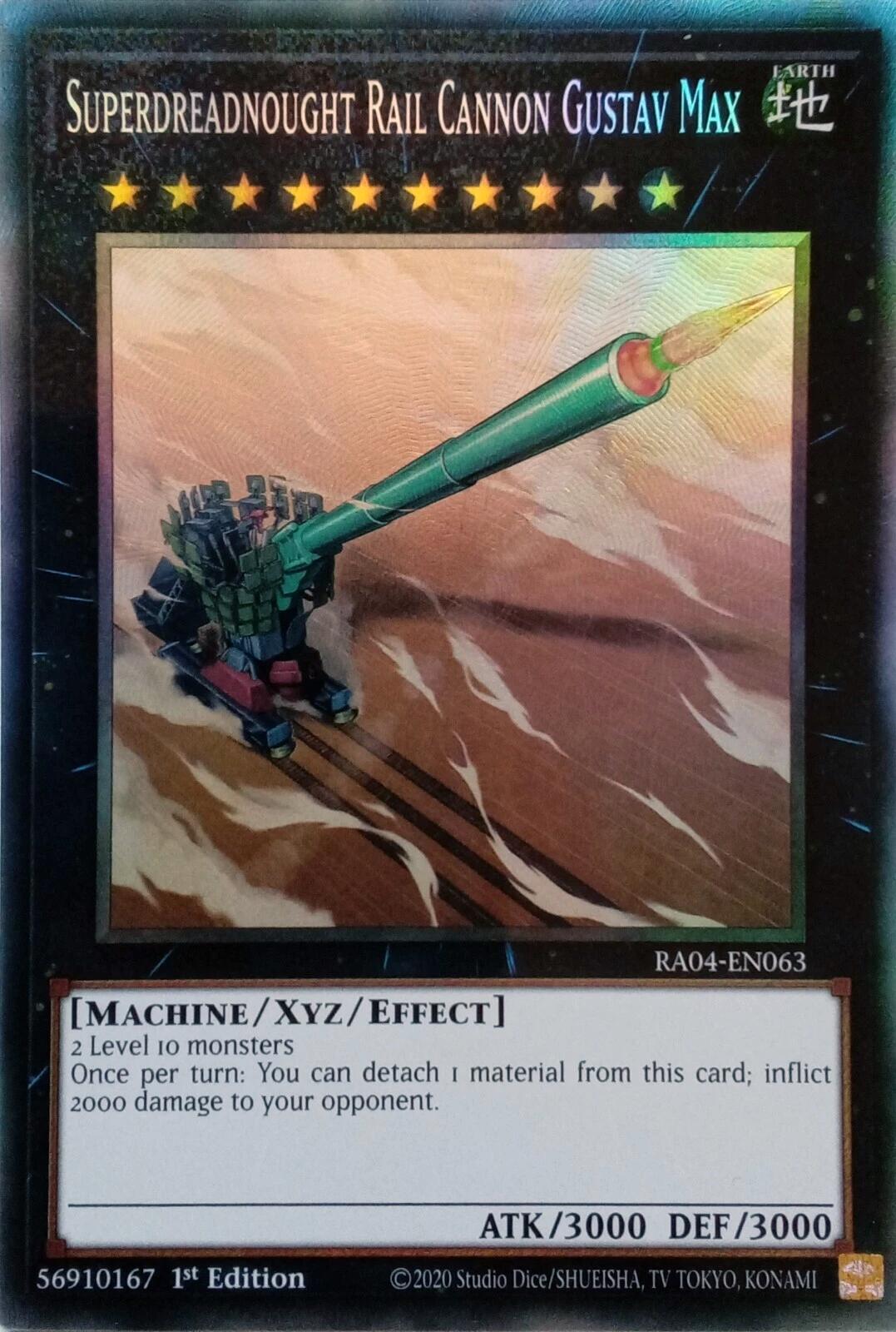 Superdreadnought Rail Cannon Gustav Max [RA04-EN063] Prismatic Collector's Rare | Good Games Morley