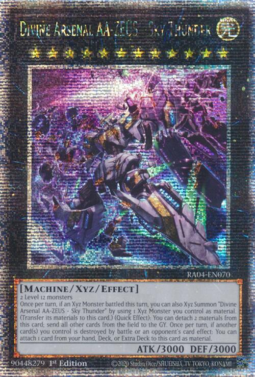 Divine Arsenal AA-ZEUS - Sky Thunder (New Art) [RA04-EN070] Quarter Century Secret Rare | Good Games Morley