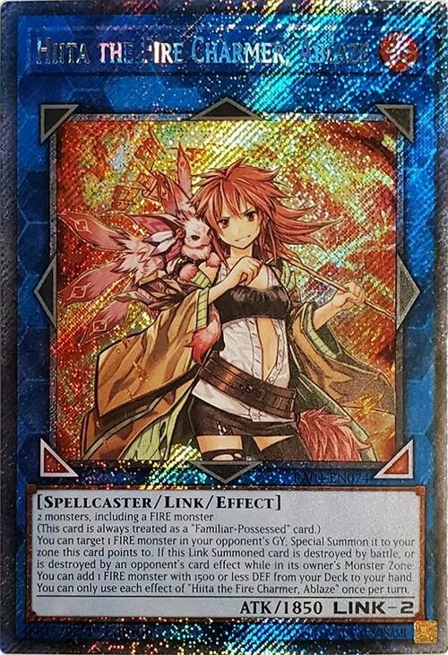 Hiita the Fire Charmer, Ablaze [RA04-EN074] Platinum Secret Rare | Good Games Morley