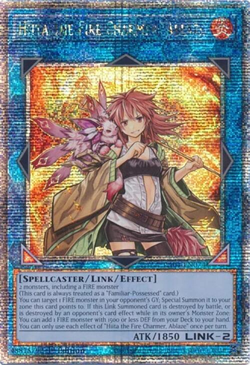 Hiita the Fire Charmer, Ablaze [RA04-EN074] Quarter Century Secret Rare | Good Games Morley