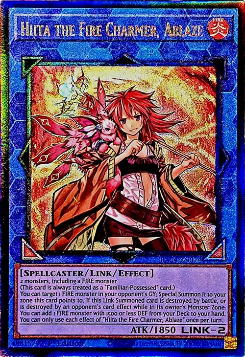 Hiita the Fire Charmer, Ablaze [RA04-EN074] Prismatic Ultimate Rare | Good Games Morley