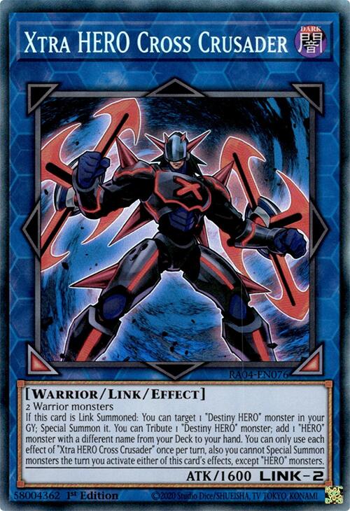 Xtra HERO Cross Crusader [RA04-EN076] Prismatic Collector's Rare | Good Games Morley