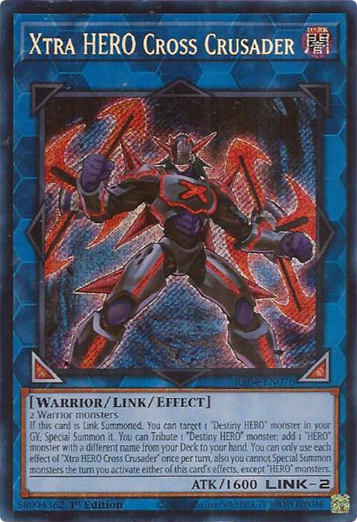 Xtra HERO Cross Crusader [RA04-EN076] Secret Rare | Good Games Morley