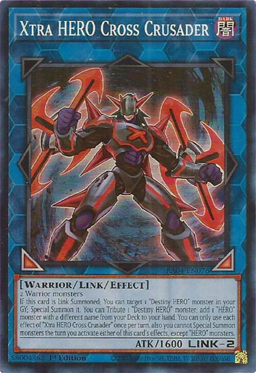 Xtra HERO Cross Crusader [RA04-EN076] Super Rare | Good Games Morley
