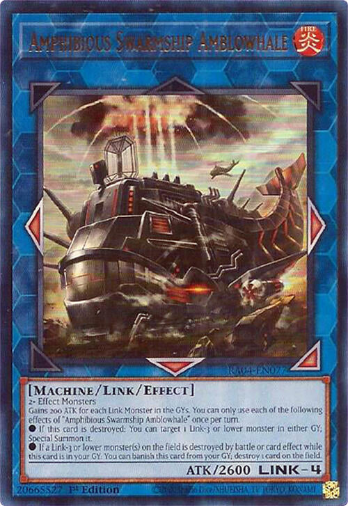 Amphibious Swarmship Amblowhale [RA04-EN077] Ultra Rare | Good Games Morley
