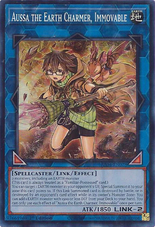 Aussa the Earth Charmer, Immovable [RA04-EN078] Super Rare | Good Games Morley
