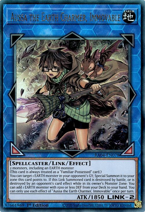 Aussa the Earth Charmer, Immovable [RA04-EN078] Prismatic Ultimate Rare | Good Games Morley