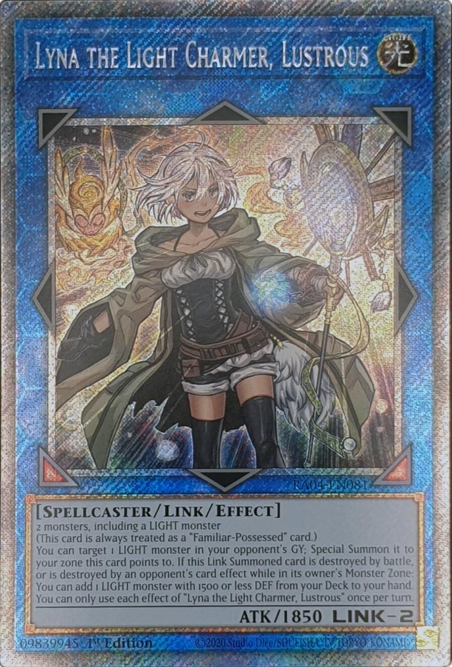 Lyna the Light Charmer, Lustrous [RA04-EN081] Platinum Secret Rare | Good Games Morley