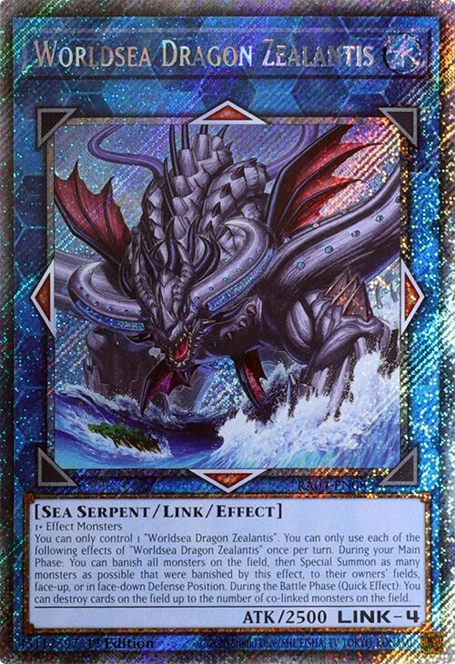 Worldsea Dragon Zealantis [RA04-EN082] Platinum Secret Rare | Good Games Morley