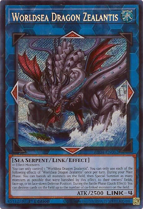 Worldsea Dragon Zealantis [RA04-EN082] Secret Rare | Good Games Morley