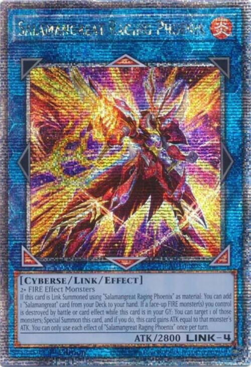 Salamangreat Raging Phoenix [RA04-EN083] Quarter Century Secret Rare | Good Games Morley