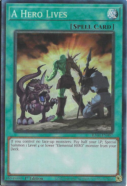 A Hero Lives [RA04-EN087] Prismatic Collector's Rare | Good Games Morley