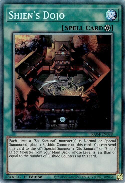Shien's Dojo [RA04-EN088] Prismatic Collector's Rare | Good Games Morley