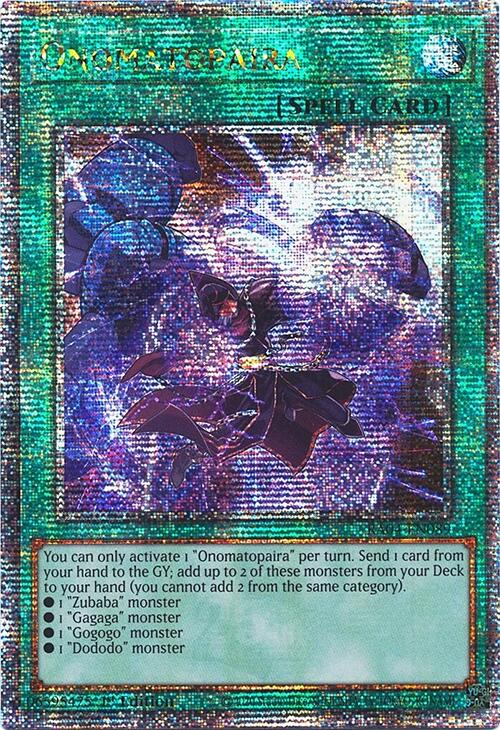 Onomatopaira [RA04-EN089] Quarter Century Secret Rare | Good Games Morley