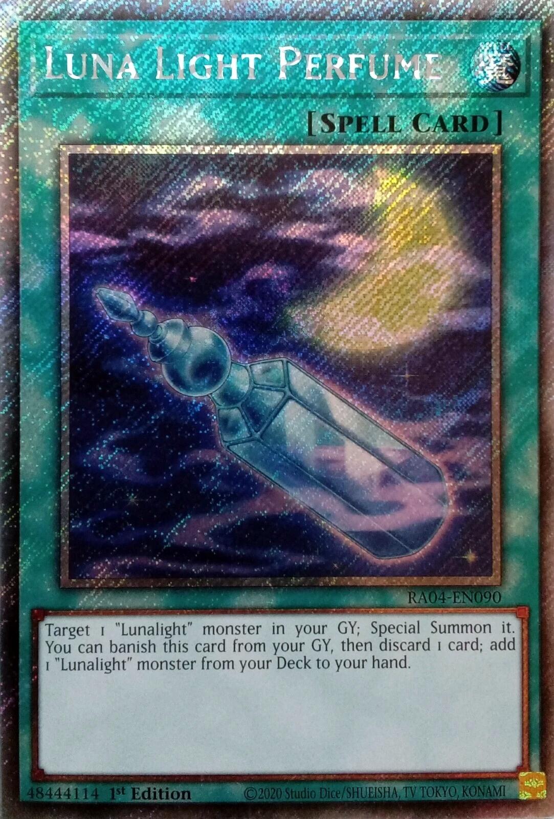 Luna Light Perfume [RA04-EN090] Platinum Secret Rare | Good Games Morley