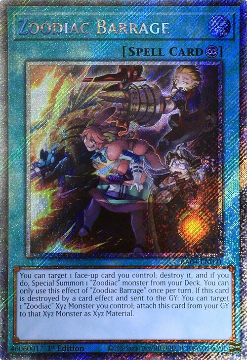Zoodiac Barrage [RA04-EN091] Platinum Secret Rare | Good Games Morley