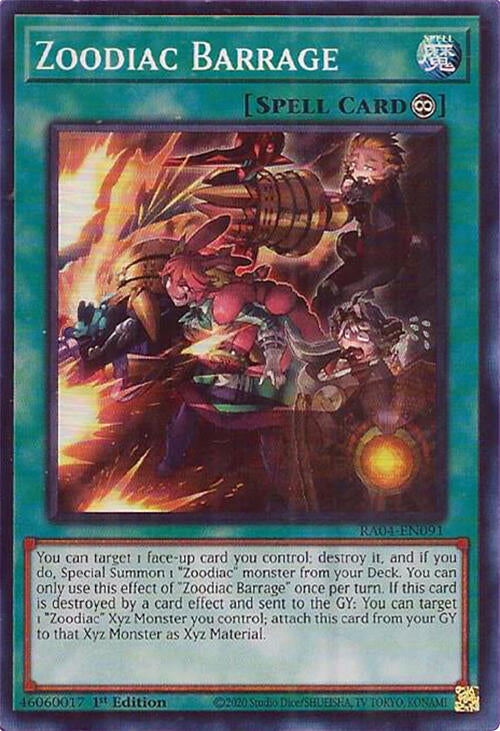 Zoodiac Barrage [RA04-EN091] Super Rare | Good Games Morley