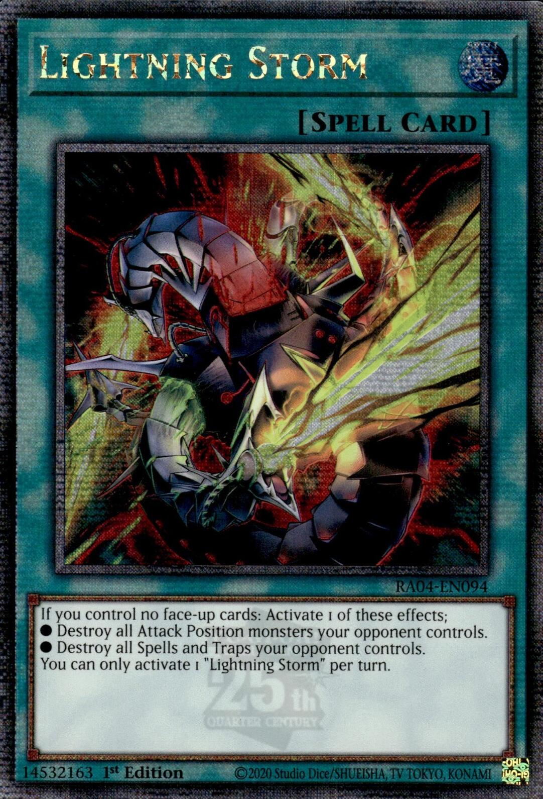 Lightning Storm (New Art) [RA04-EN094] Quarter Century Secret Rare | Good Games Morley