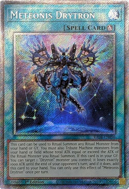 Meteonis Drytron [RA04-EN096] Platinum Secret Rare | Good Games Morley