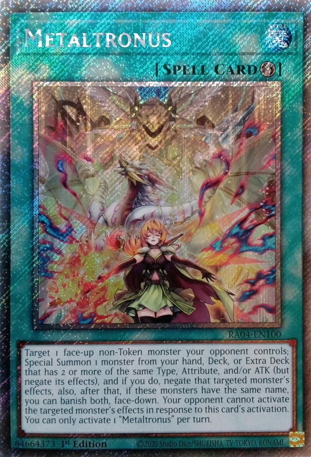 Metaltronus [RA04-EN100] Platinum Secret Rare | Good Games Morley
