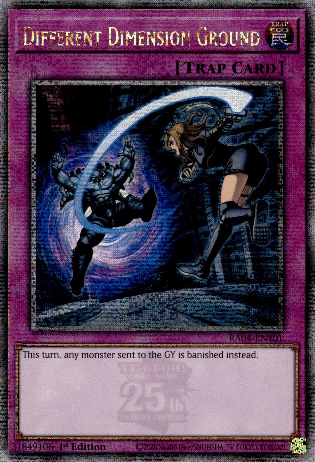 Different Dimension Ground [RA04-EN101] Quarter Century Secret Rare | Good Games Morley
