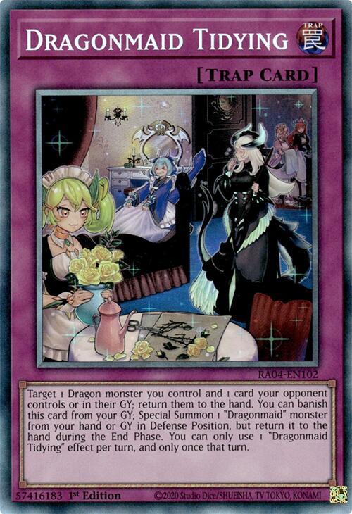 Dragonmaid Tidying [RA04-EN102] Prismatic Collector's Rare | Good Games Morley