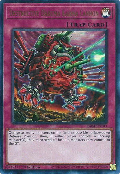 Destructive Daruma Karma Cannon [RA04-EN103] Ultra Rare | Good Games Morley
