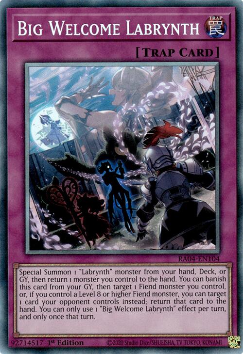 Big Welcome Labrynth [RA04-EN104] Prismatic Collector's Rare | Good Games Morley