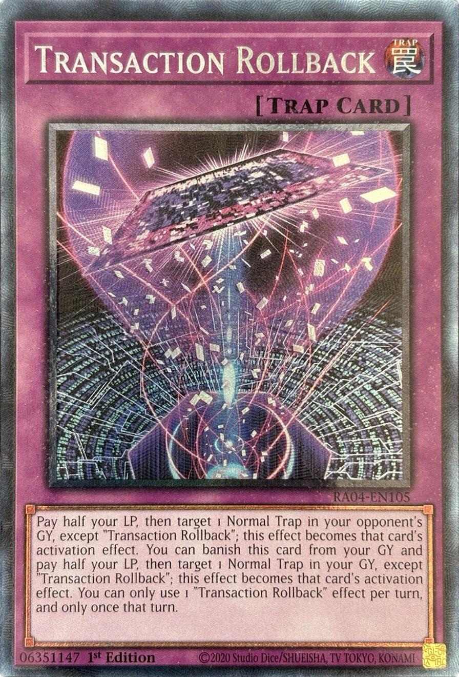 Transaction Rollback [RA04-EN105] Prismatic Collector's Rare | Good Games Morley