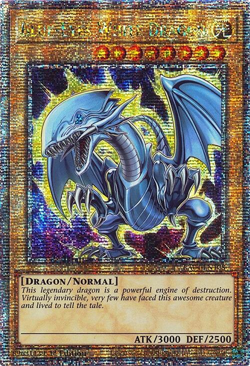 Blue-Eyes White Dragon (7th Art) [RA04-EN108] Quarter Century Secret Rare | Good Games Morley