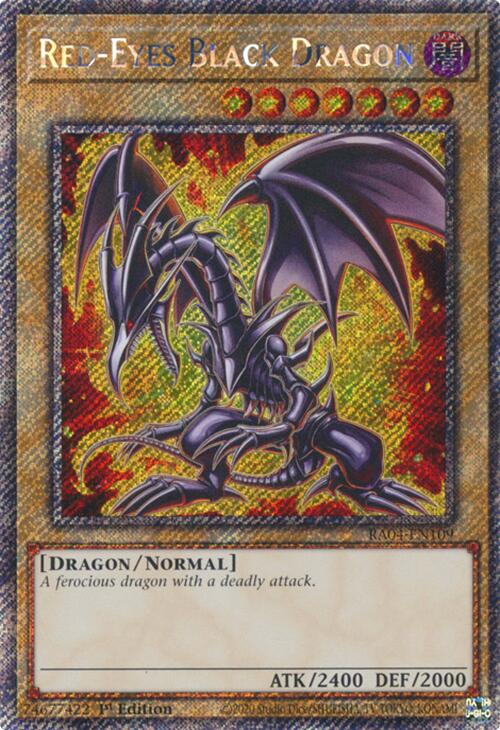 Red-Eyes Black Dragon (7th Art) [RA04-EN109] Platinum Secret Rare | Good Games Morley