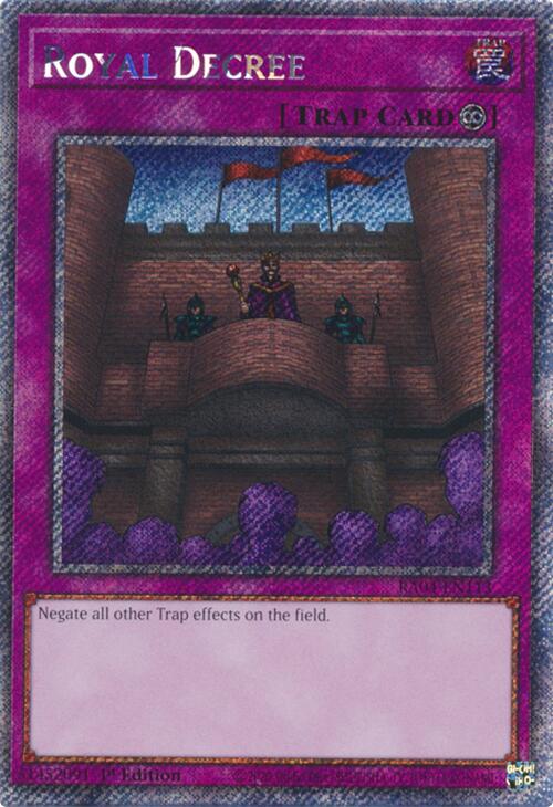 Royal Decree [RA04-EN113] Platinum Secret Rare | Good Games Morley