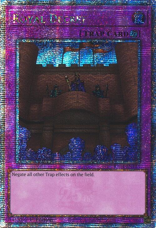 Royal Decree [RA04-EN113] Quarter Century Secret Rare | Good Games Morley