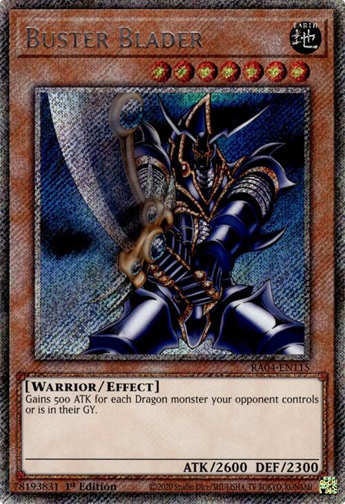 Buster Blader [RA04-EN115] Platinum Secret Rare | Good Games Morley