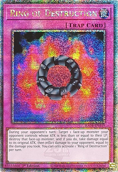 Ring of Destruction [RA04-EN119] Quarter Century Secret Rare | Good Games Morley